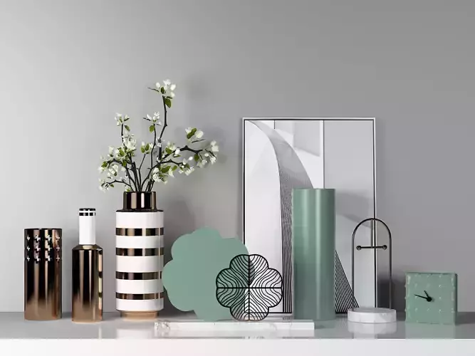 ornament-01 living room with vases