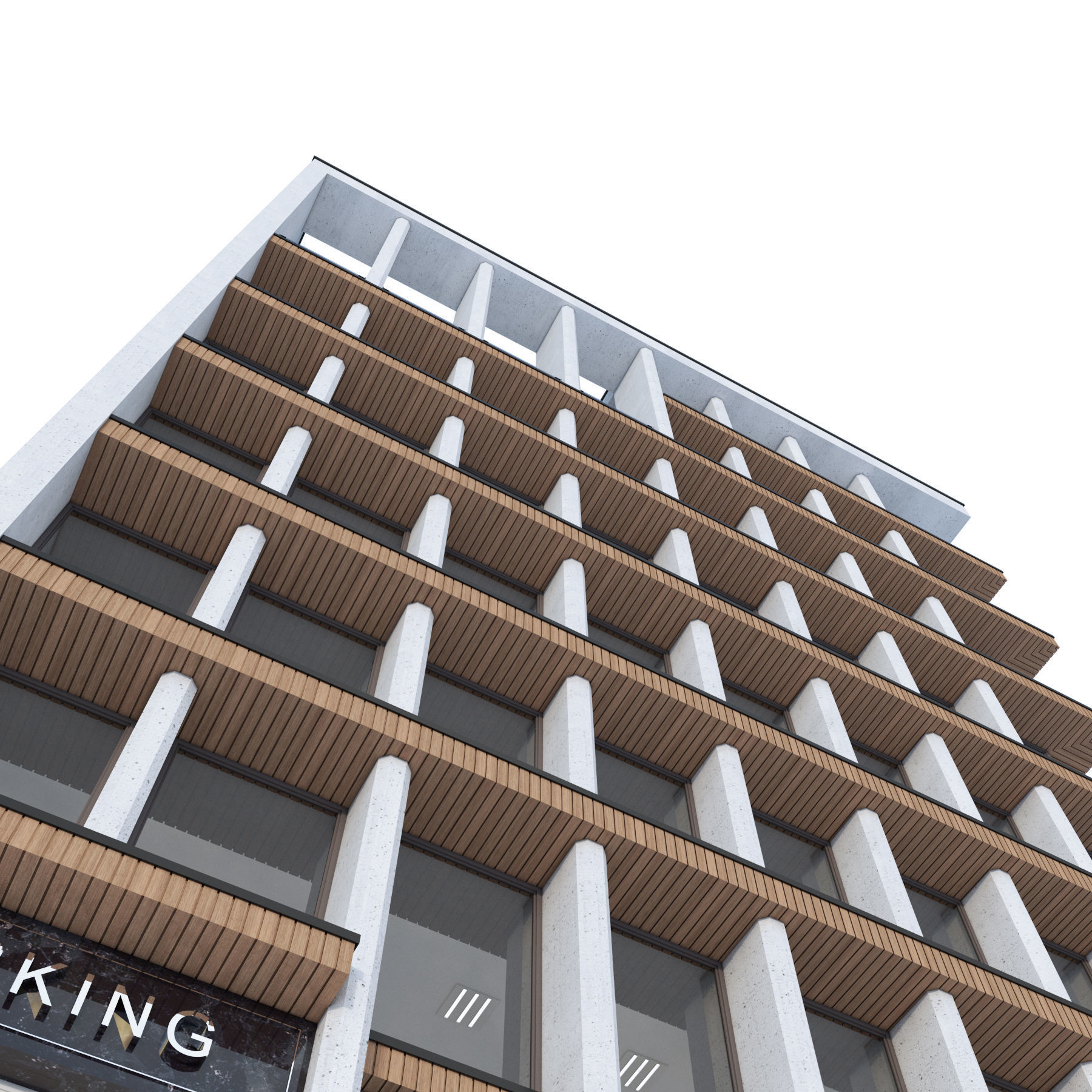 Modern office building No 4 3D model_4