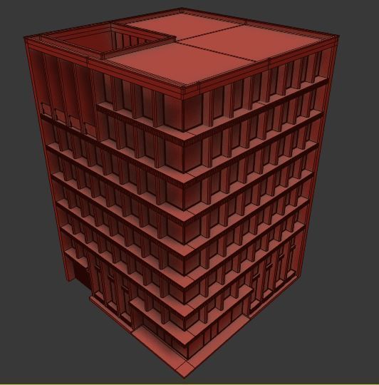 Modern office building No 4 3D model_11