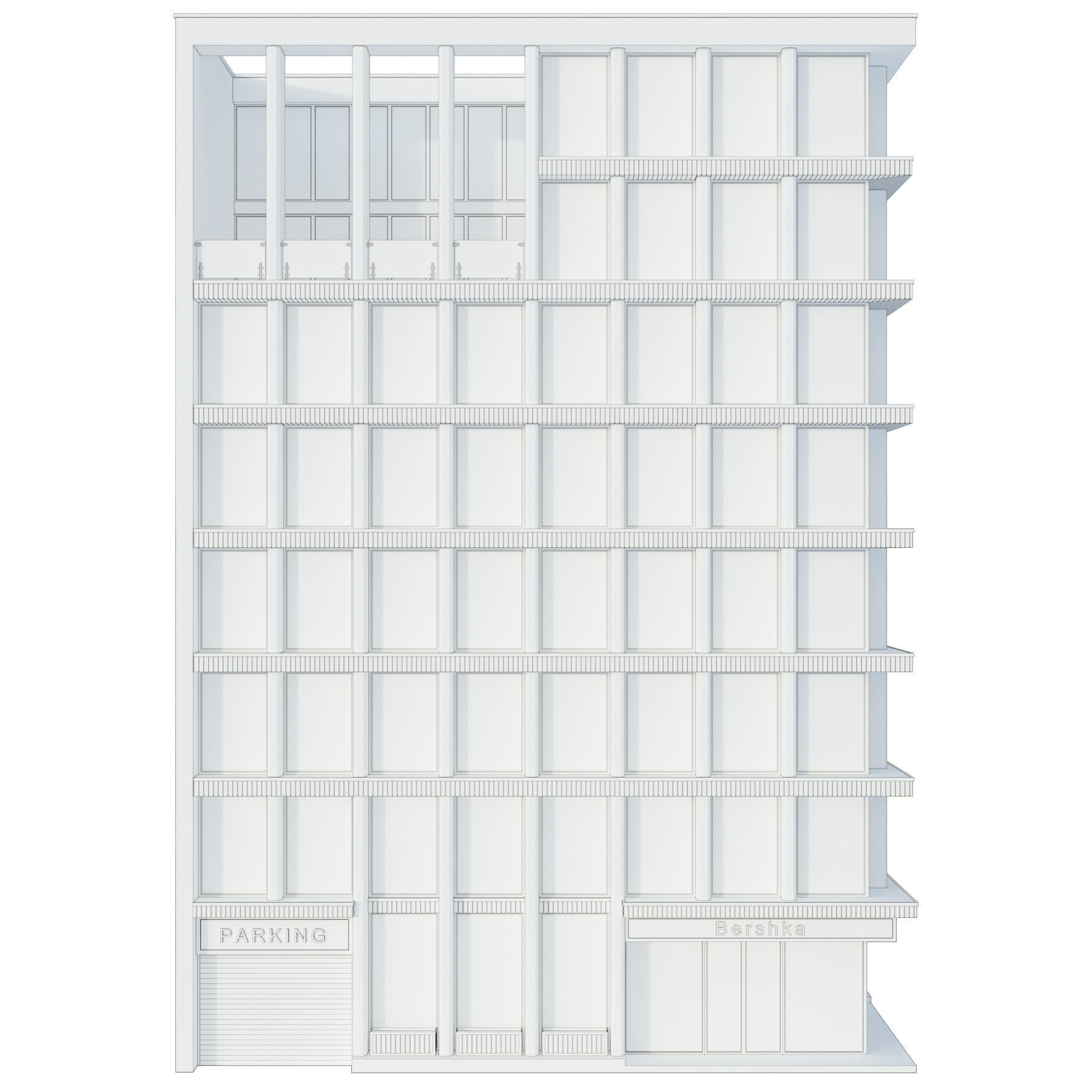 Modern office building No 4 3D model_5