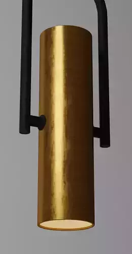 Golden brushed ceiling lamp