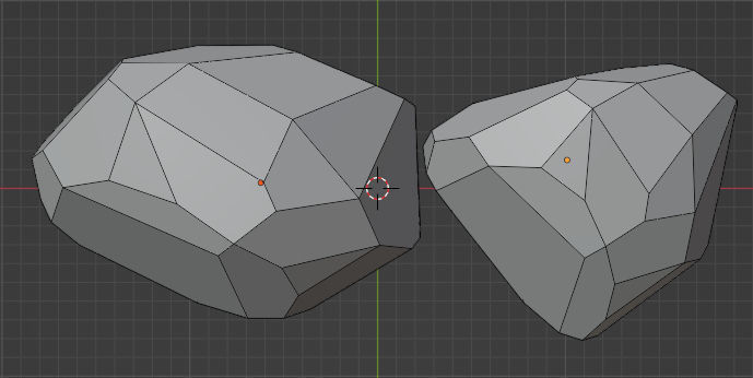 Simple tools with old wooden box with a couple of stones Low-poly 3D model_8