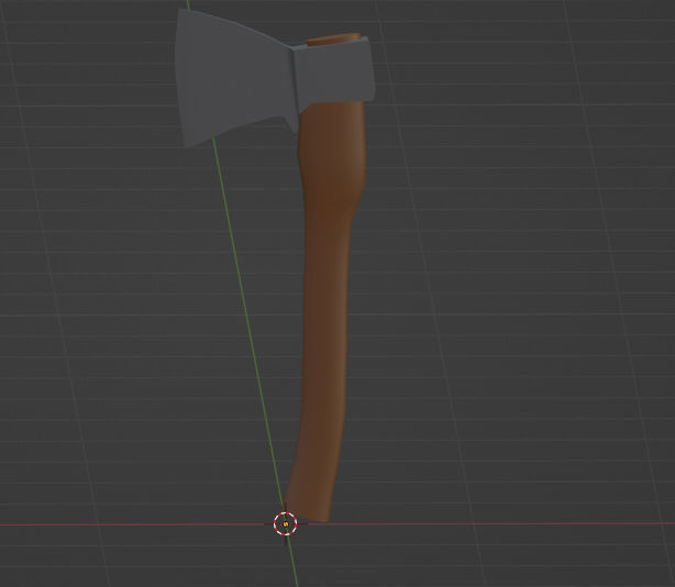 Simple tools with old wooden box with a couple of stones Low-poly 3D model_12