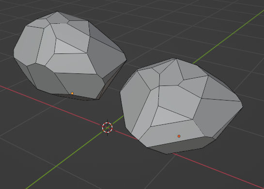 Simple tools with old wooden box with a couple of stones Low-poly 3D model_11