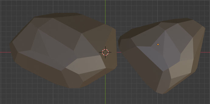 Simple tools with old wooden box with a couple of stones Low-poly 3D model_9