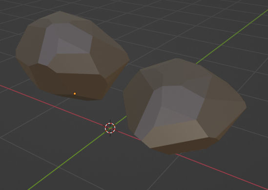 Simple tools with old wooden box with a couple of stones Low-poly 3D model_10
