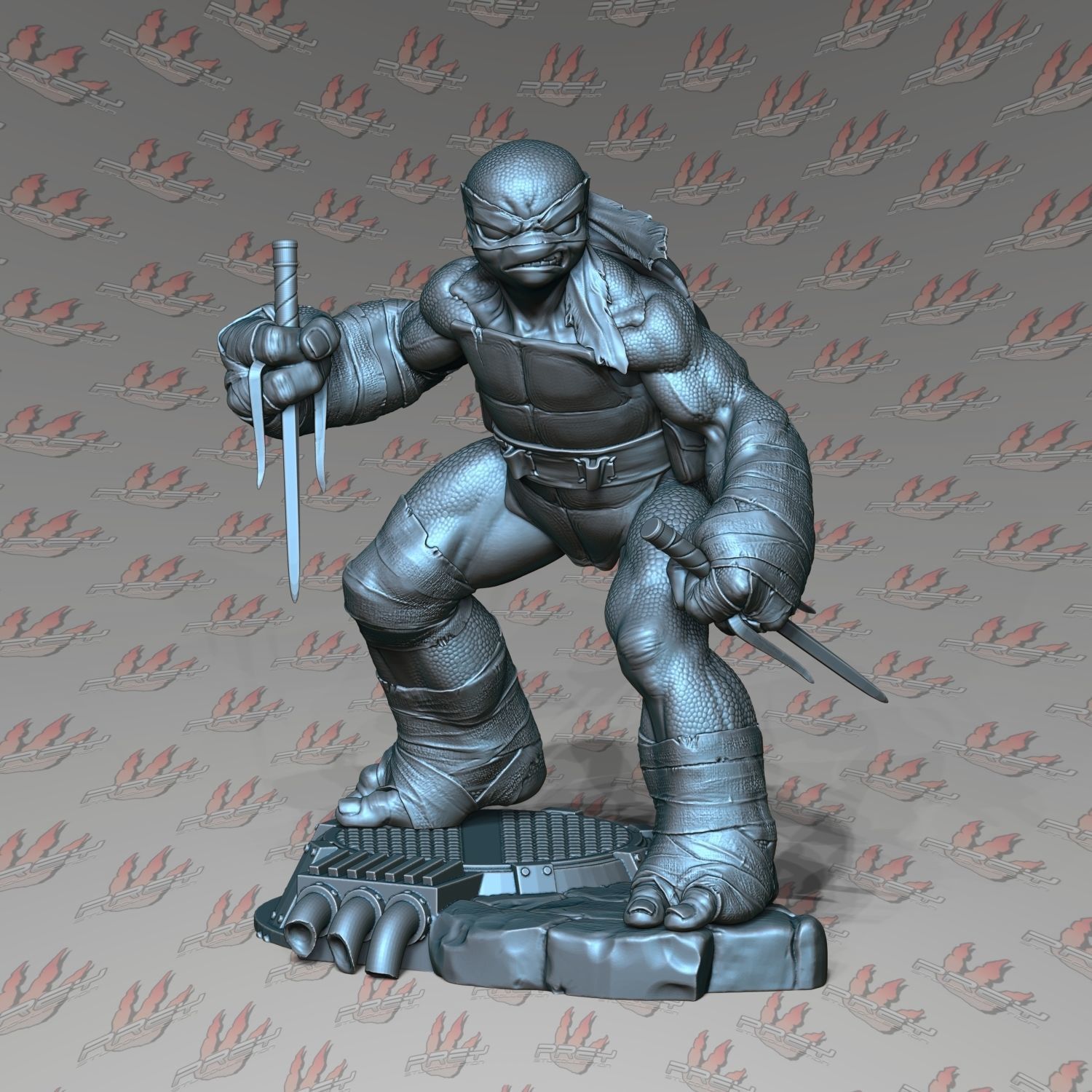 Raph 1-10 scale TMNT - IDW 3D model 3D printable | CGTrader