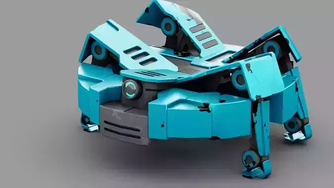 Spy robot rigged - animated