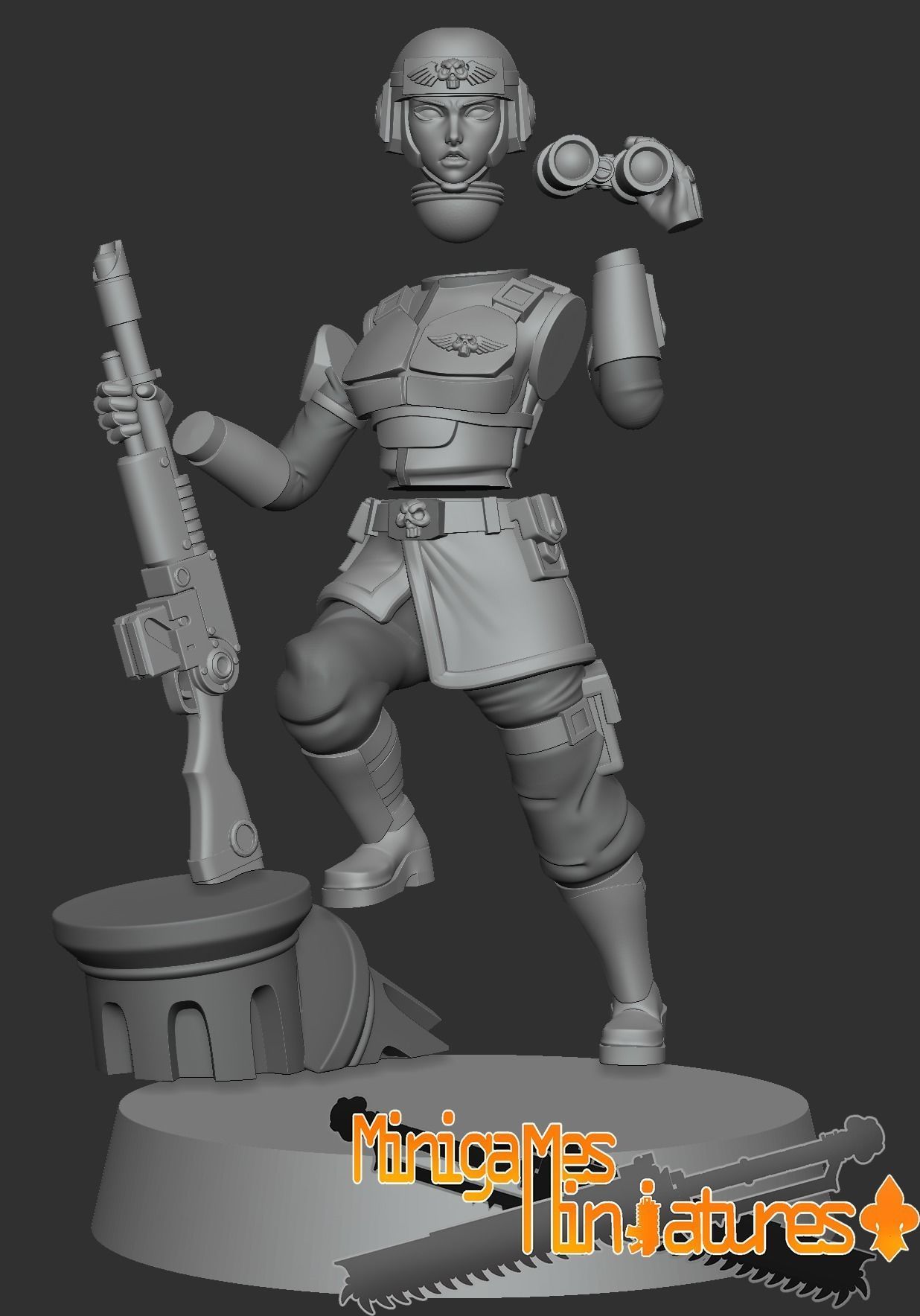 Imperial guardsmen anime figurines 3D print model_3