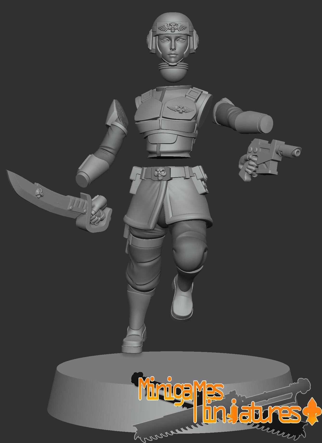 Imperial guardsmen anime figurines 3D print model_1