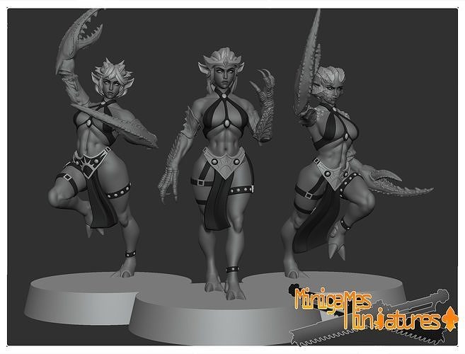 Demonesses anime figurines 3D print model