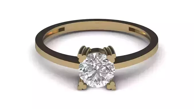 Single Stone Diamond Engagement Wedding Ring 3DM STL 88