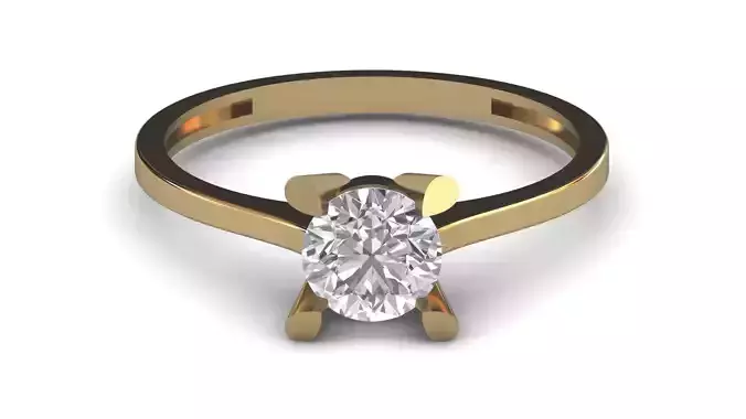Single Stone Diamond Engagement Wedding Ring 3DM STL 85