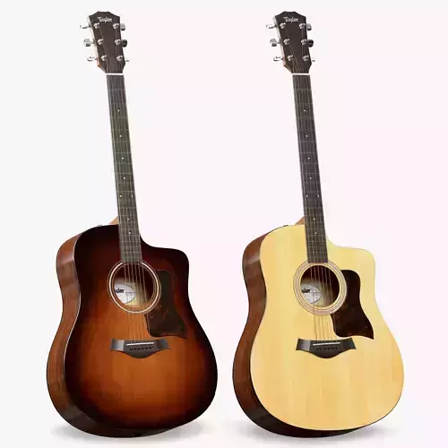 Acoustic guitar with guitar stand