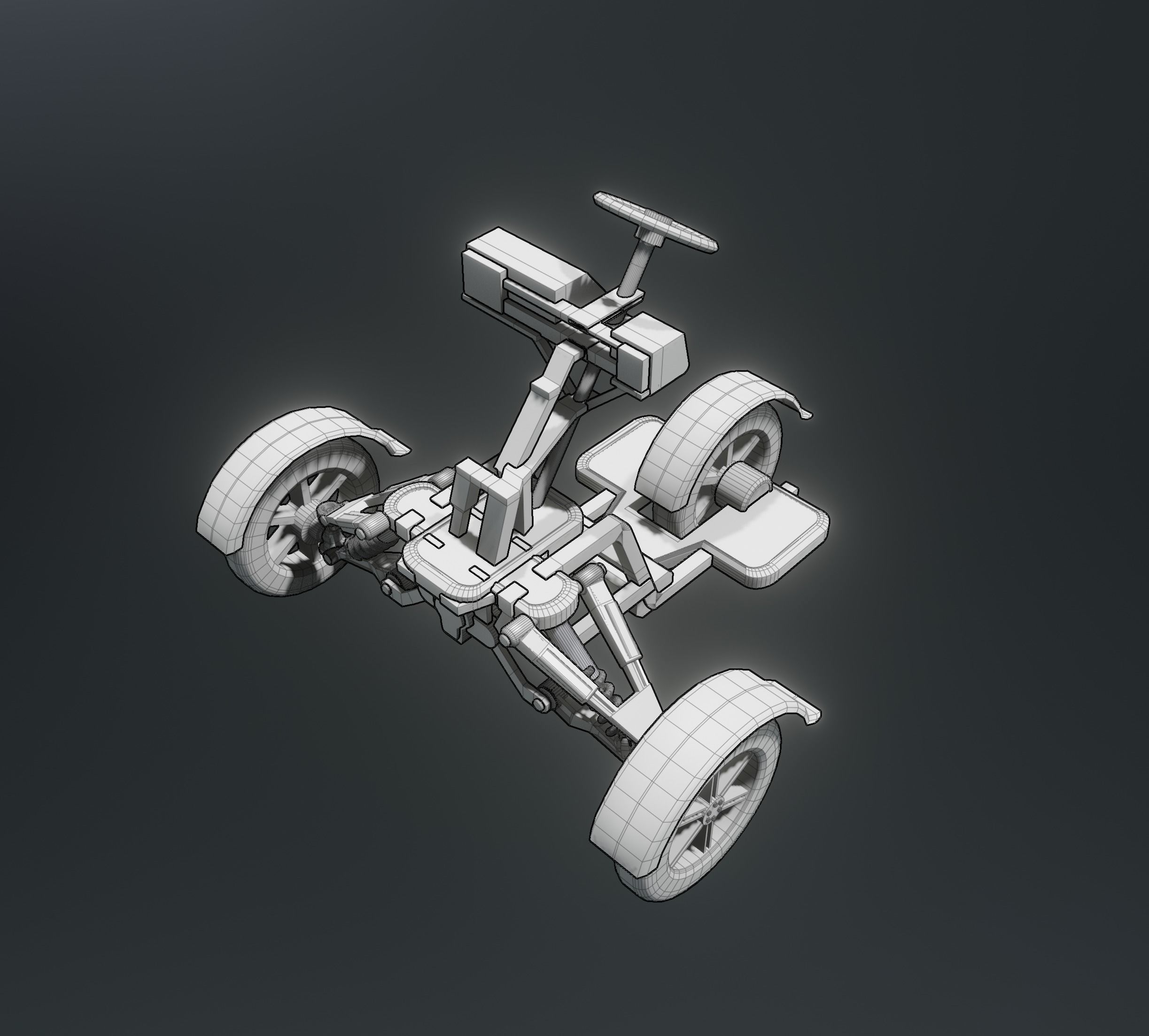 Electric Suspension Vehicle Model Design 3D model_17