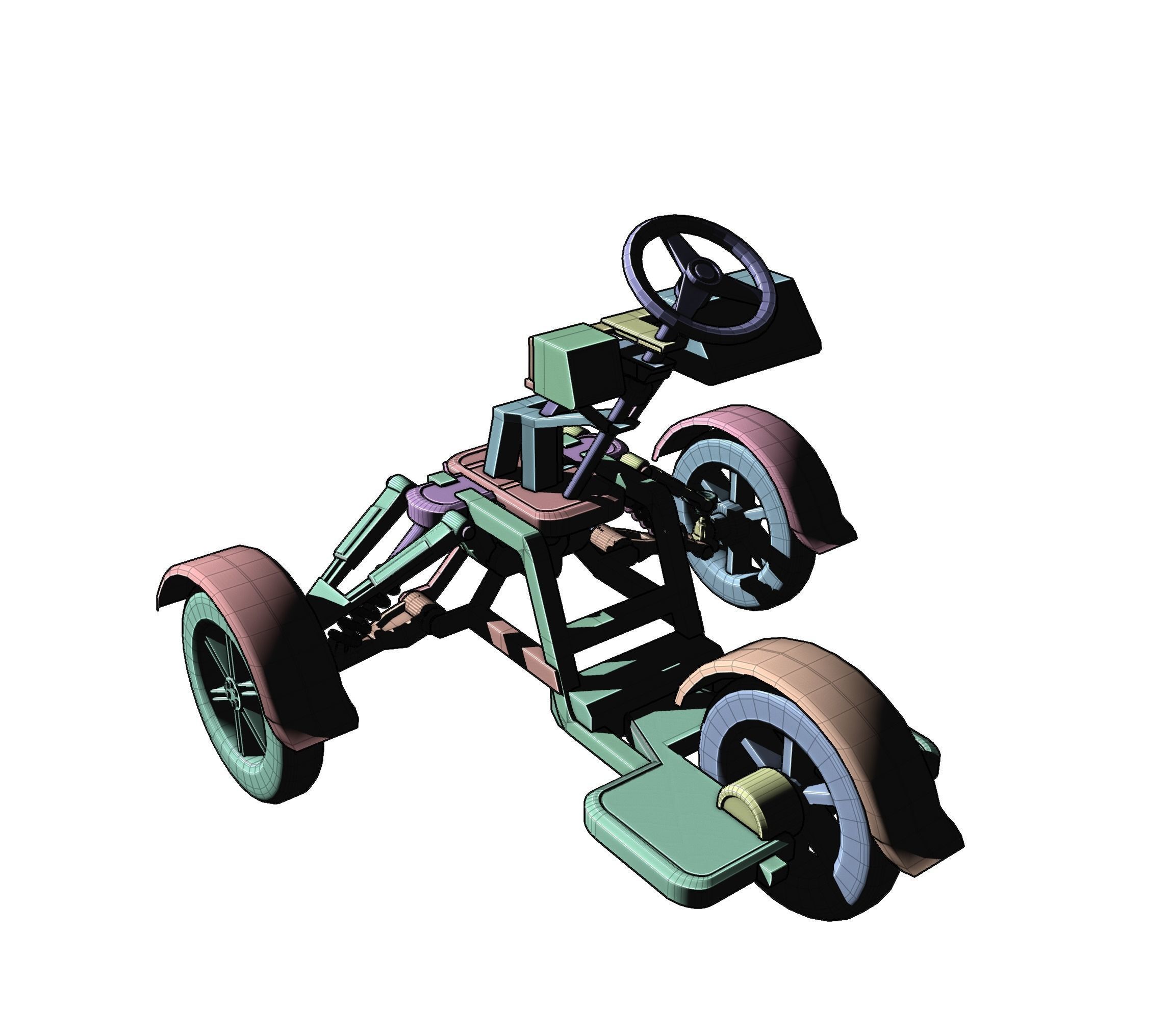 Electric Suspension Vehicle Model Design 3D model_18