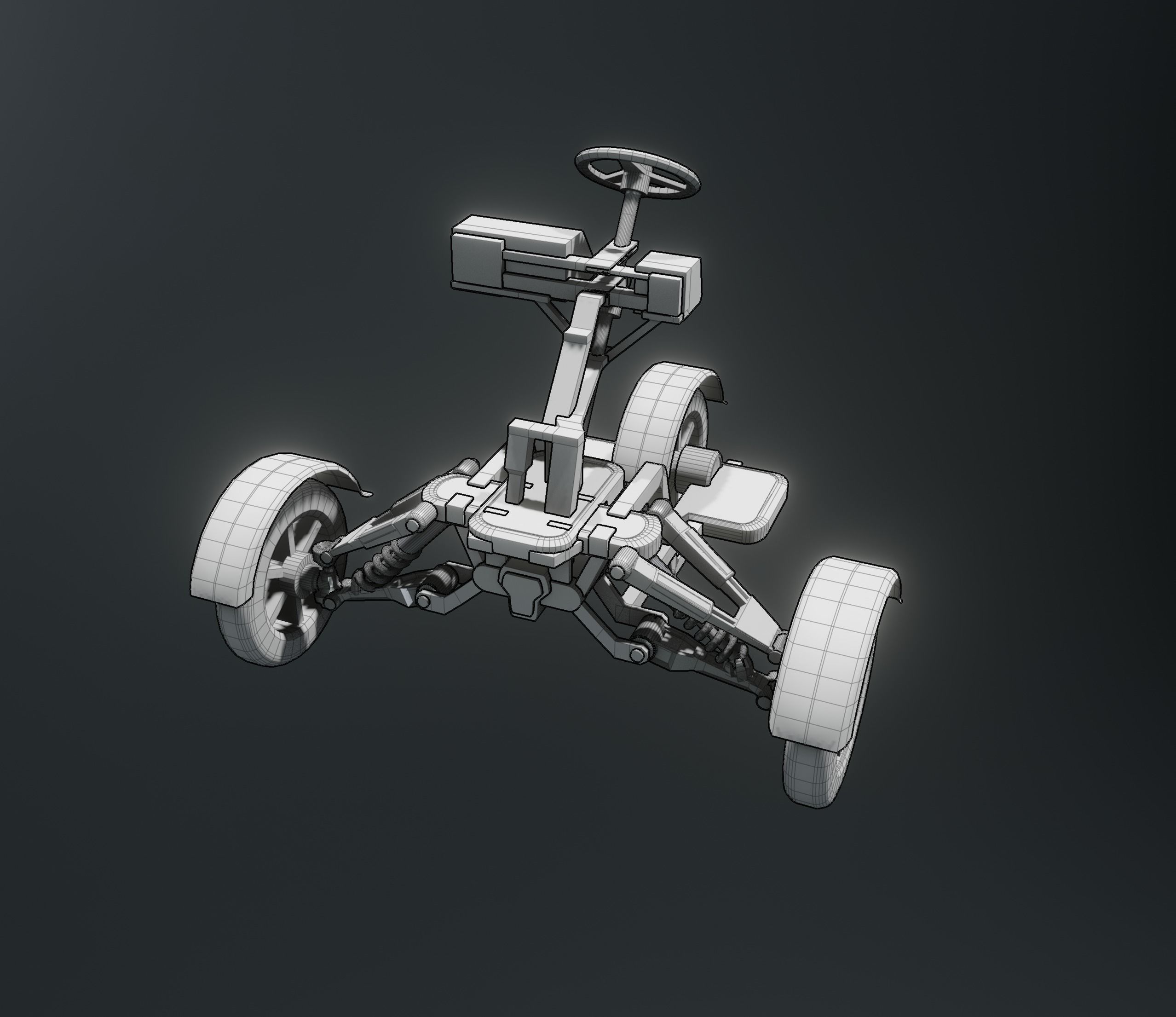 Electric Suspension Vehicle Model Design 3D model_5