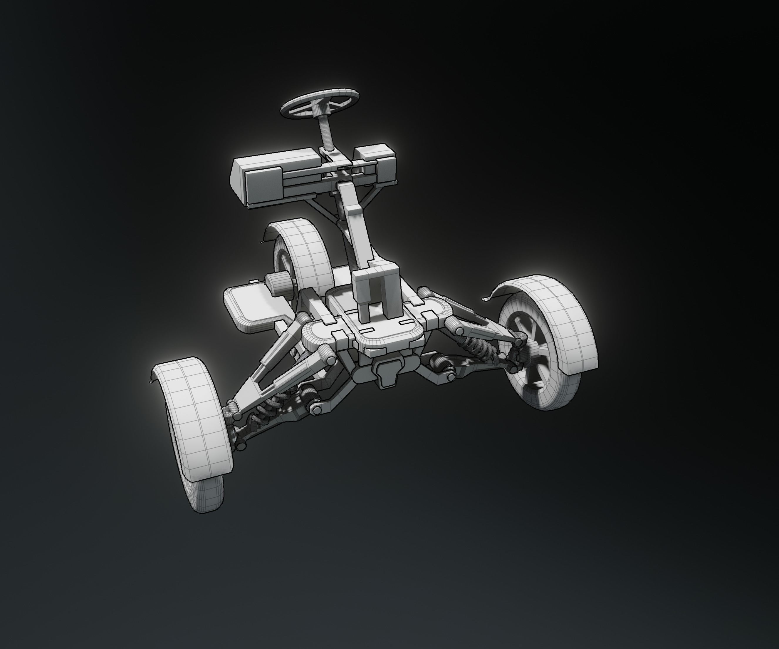 Electric Suspension Vehicle Model Design 3D model_6