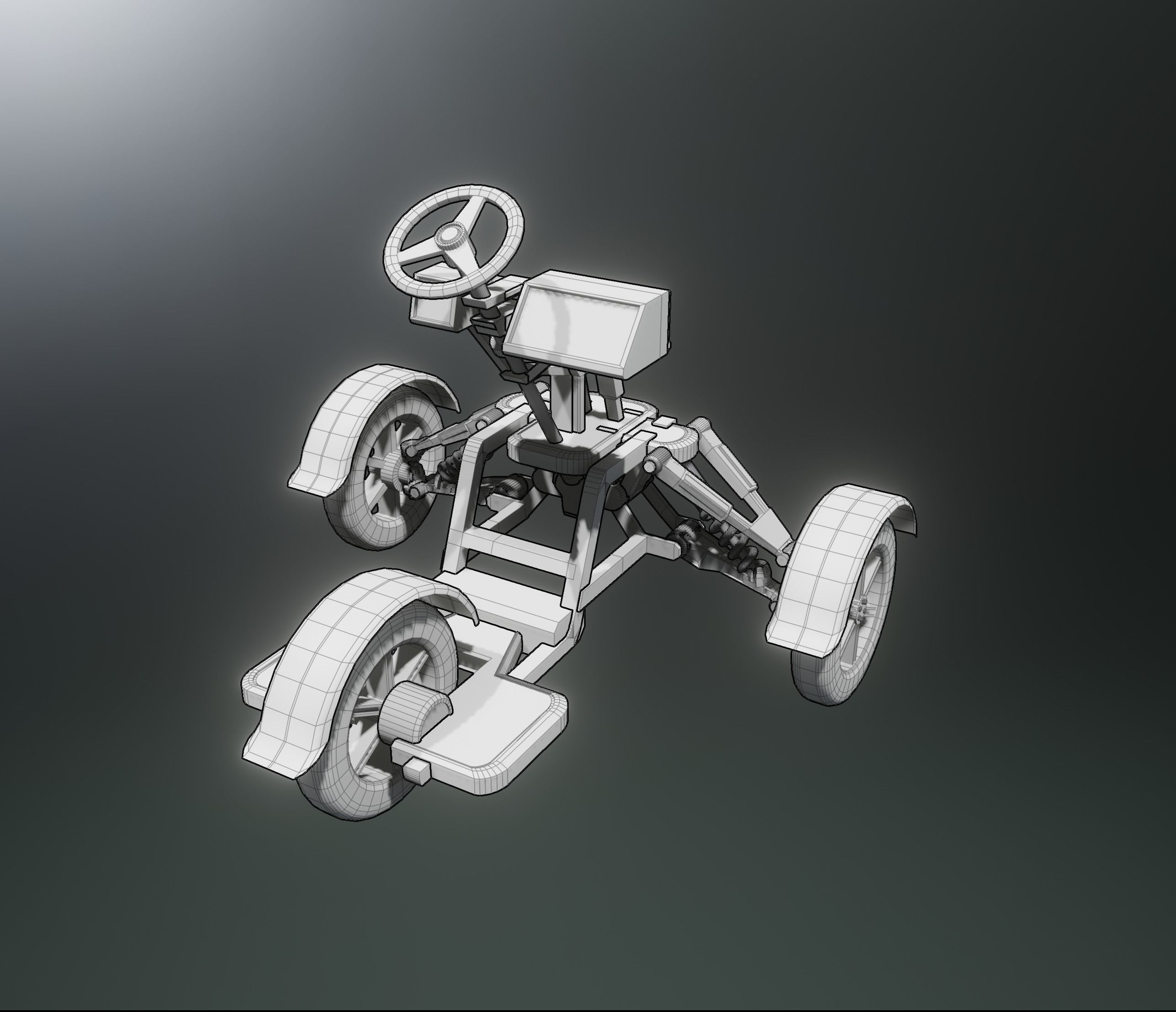 Electric Suspension Vehicle Model Design 3D model_12