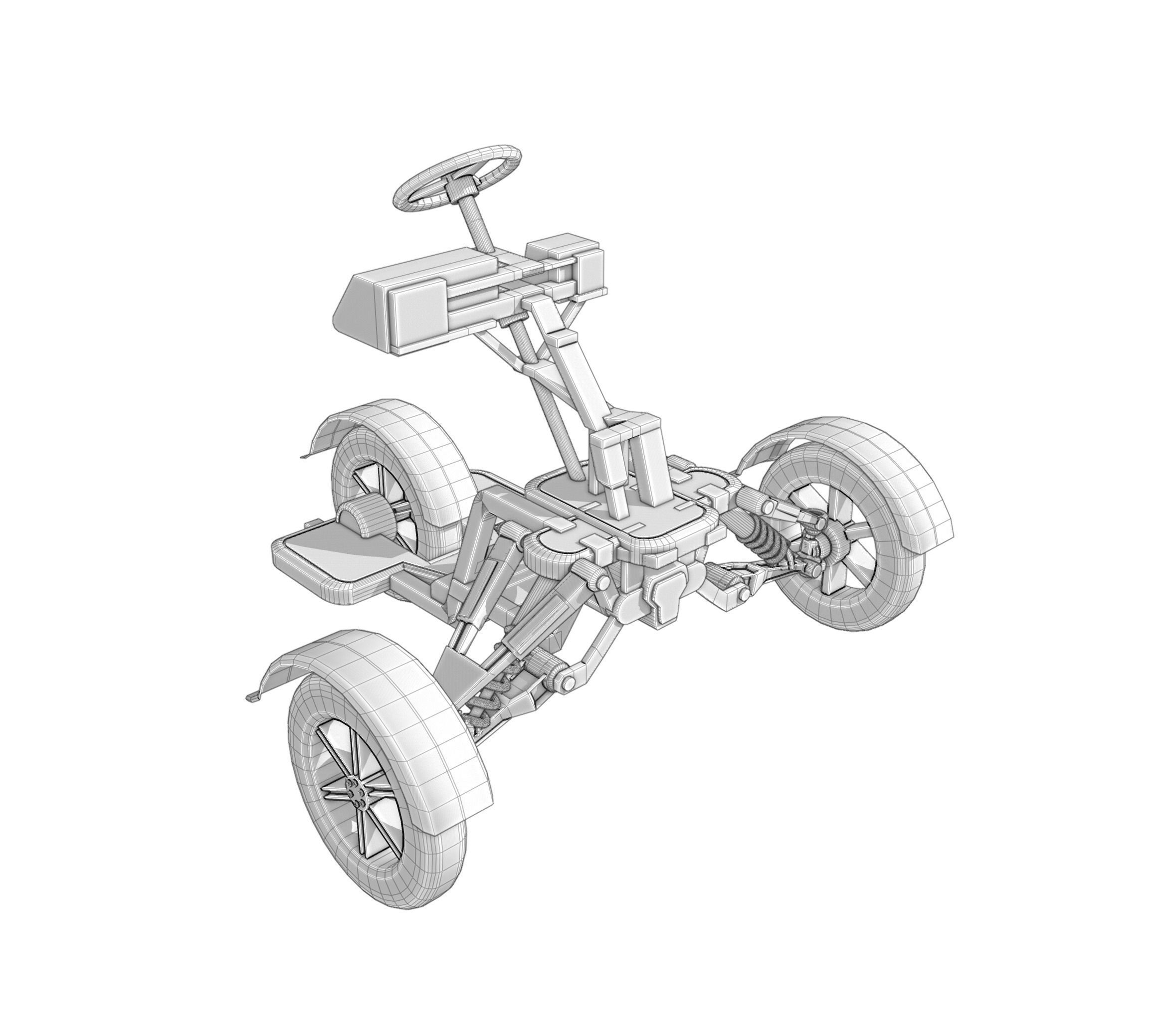 Electric Suspension Vehicle Model Design 3D model_1