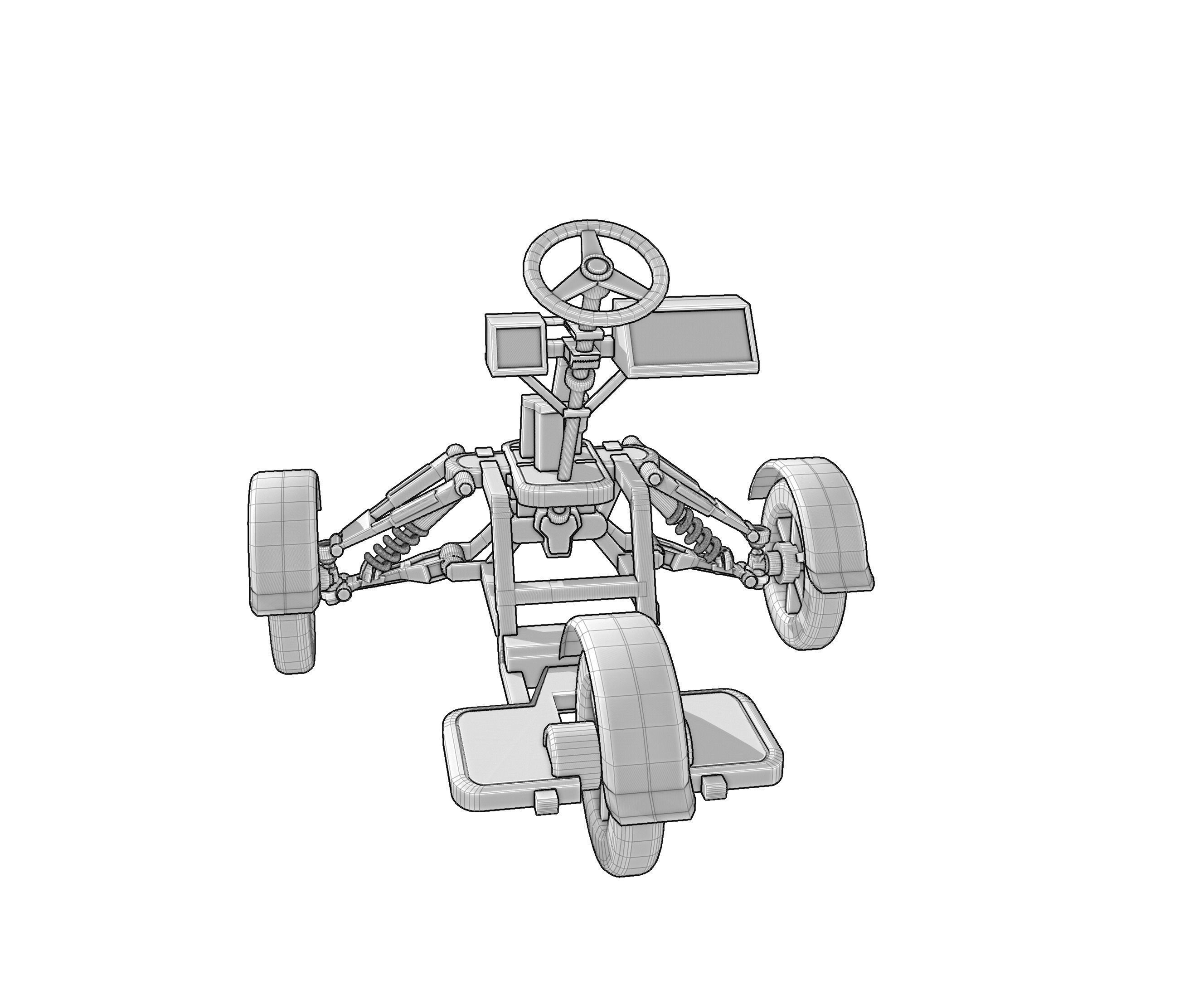 Electric Suspension Vehicle Model Design 3D model_7