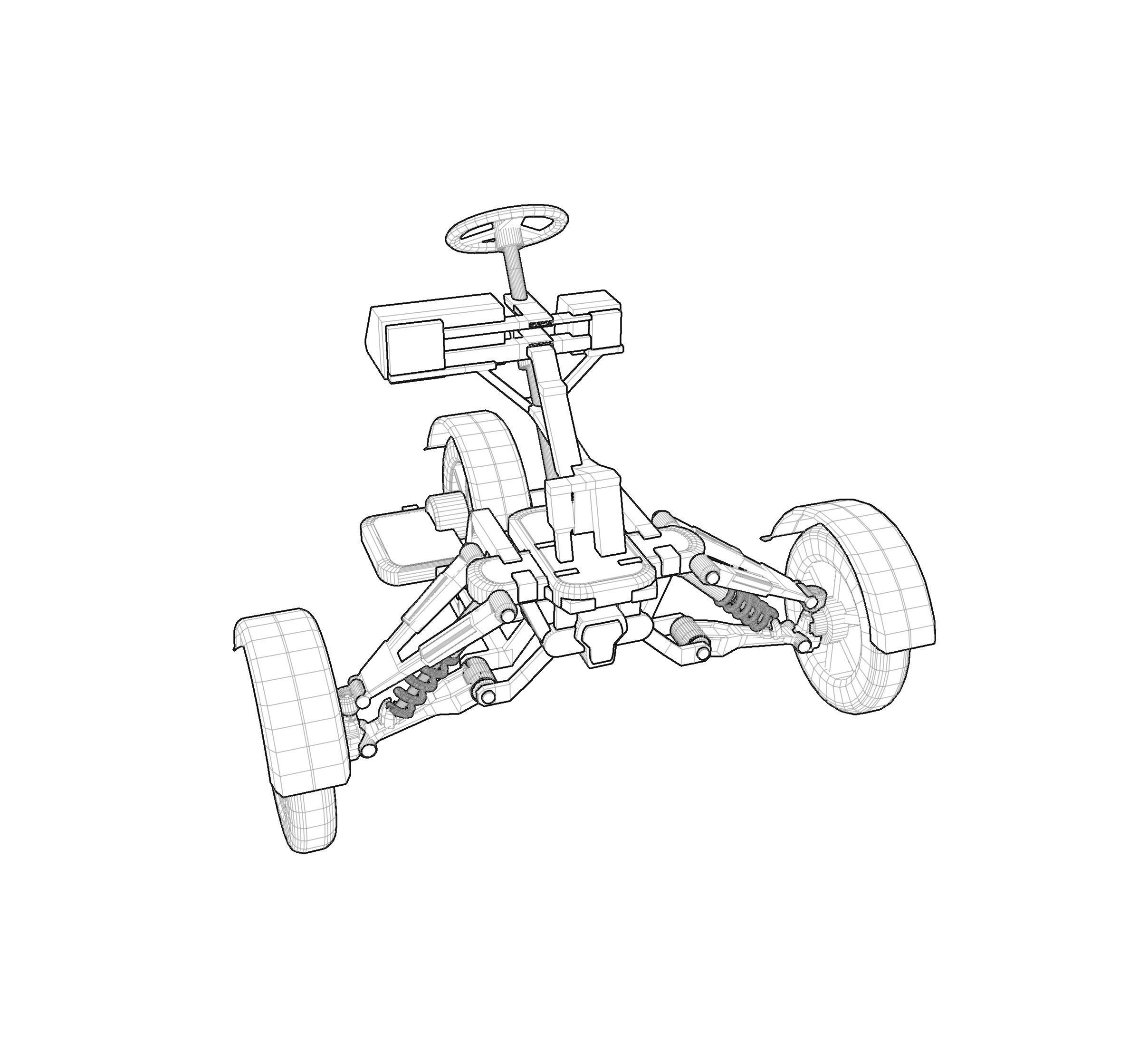 Electric Suspension Vehicle Model Design 3D model_13