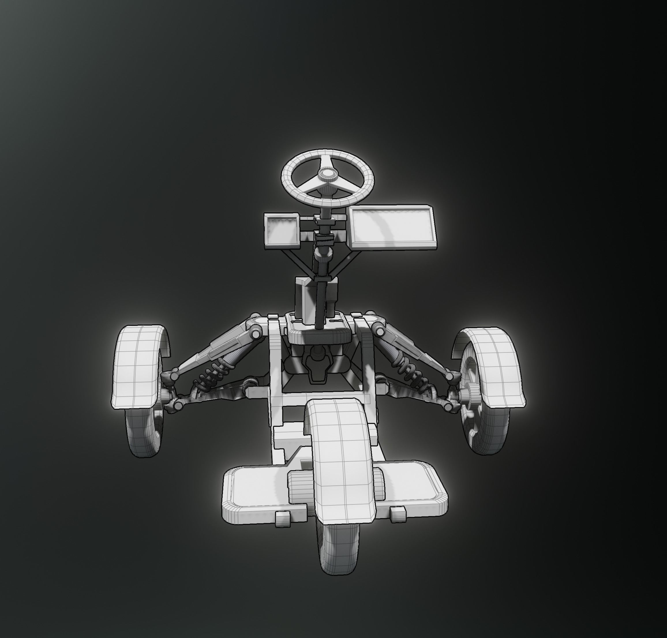 Electric Suspension Vehicle Model Design 3D model_9