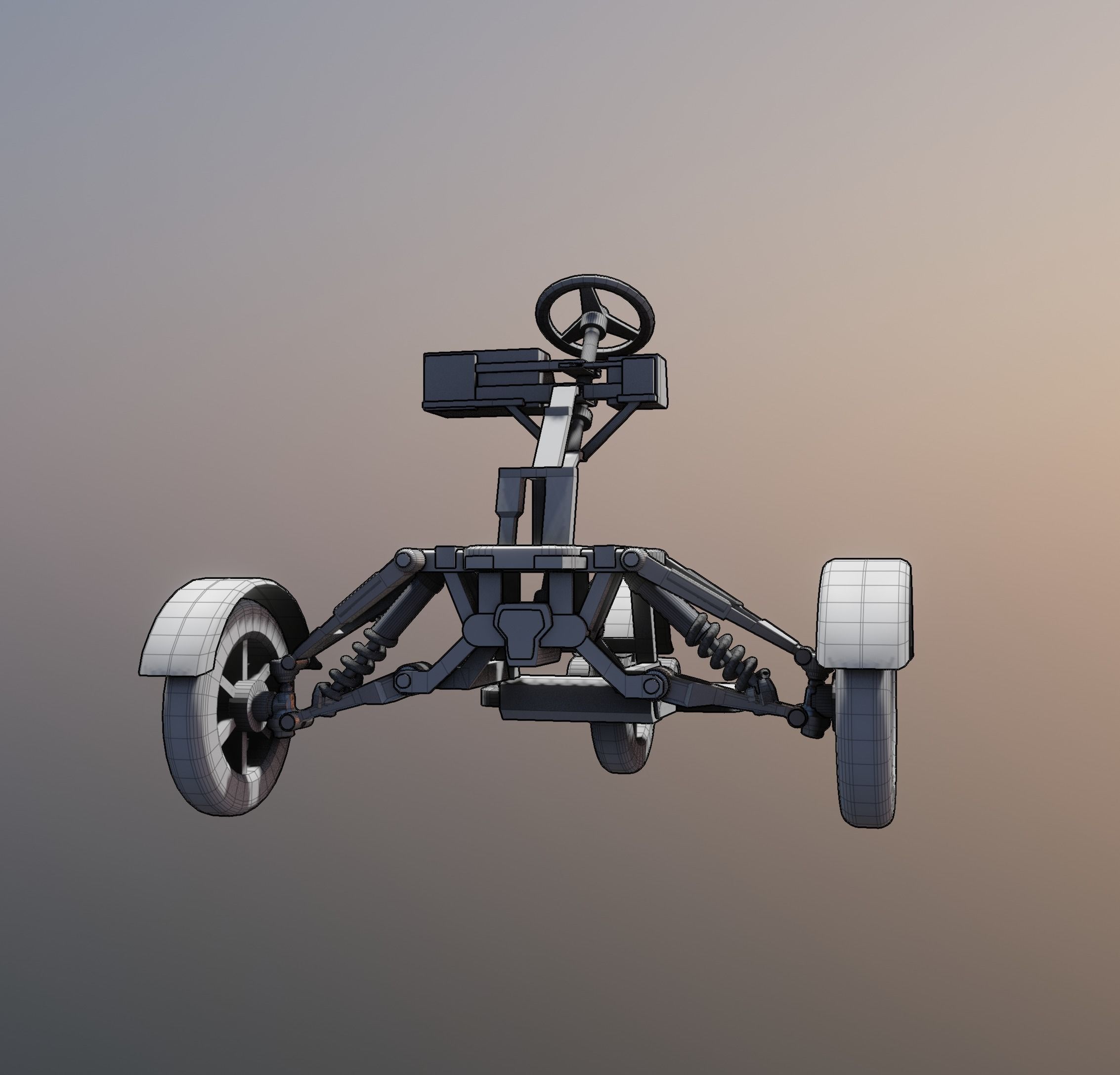 Electric Suspension Vehicle Model Design 3D model_2