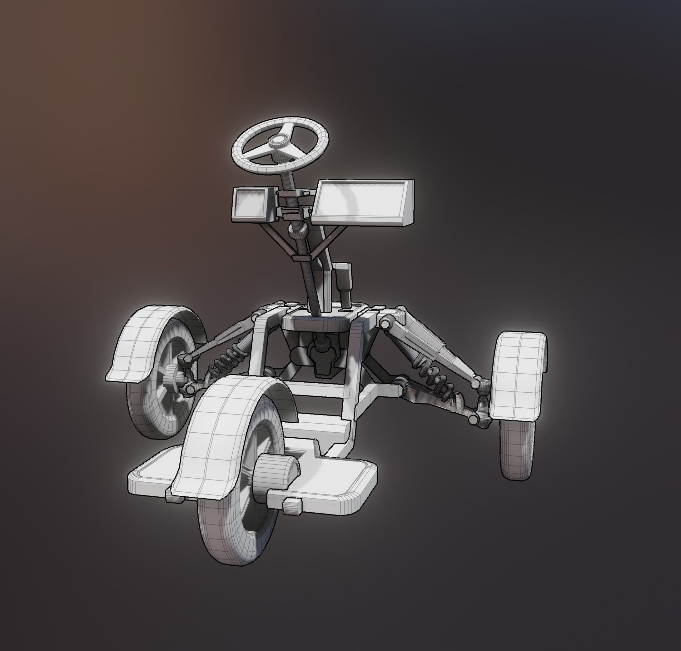 Electric Suspension Vehicle Model Design 3D model_15