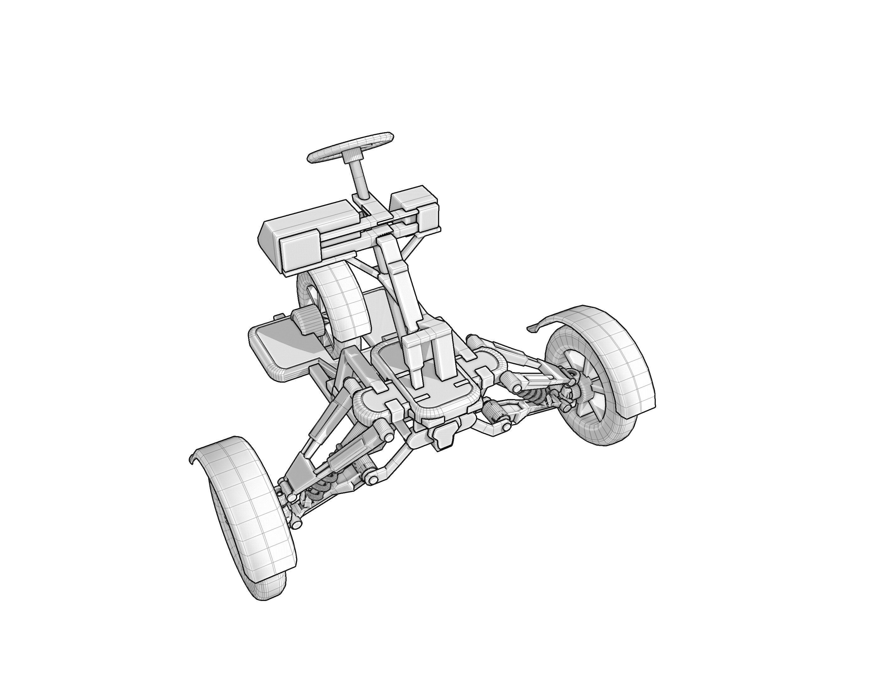 Electric Suspension Vehicle Model Design 3D model_8