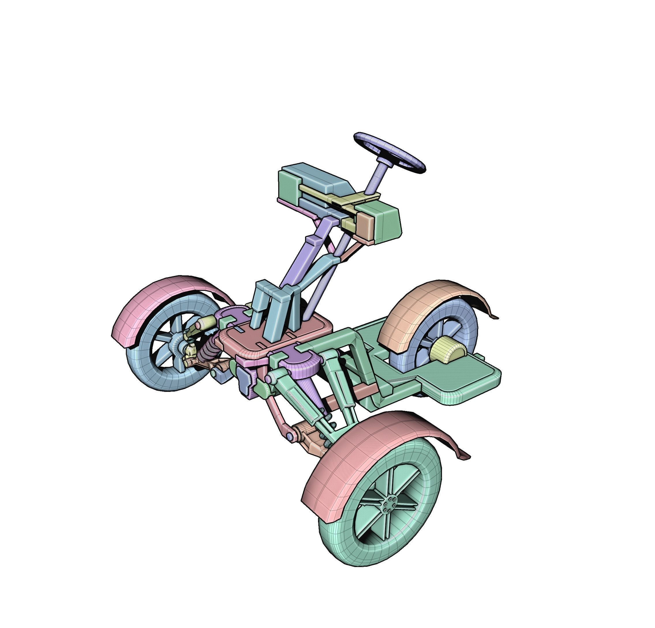 Electric Suspension Vehicle Model Design 3D model_10