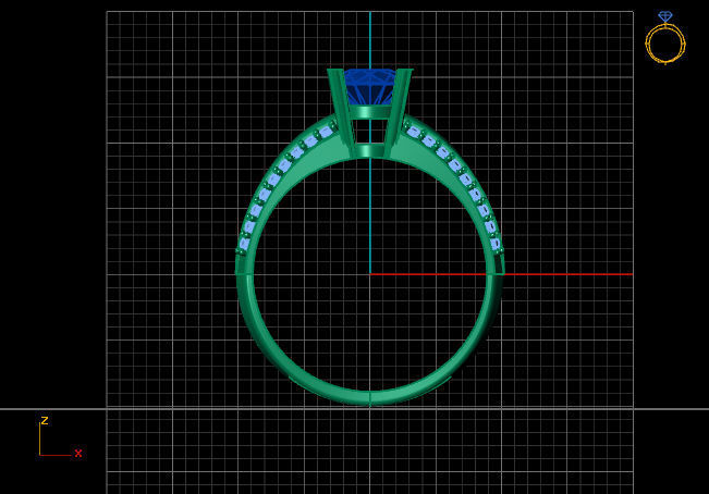 Single Stone Diamond Engagement Wedding Ring 3DM 65 3D print model_7