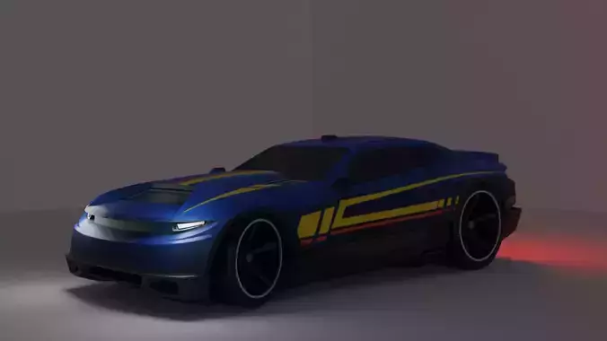 Stylish Car With Hotwills low-poly game ready