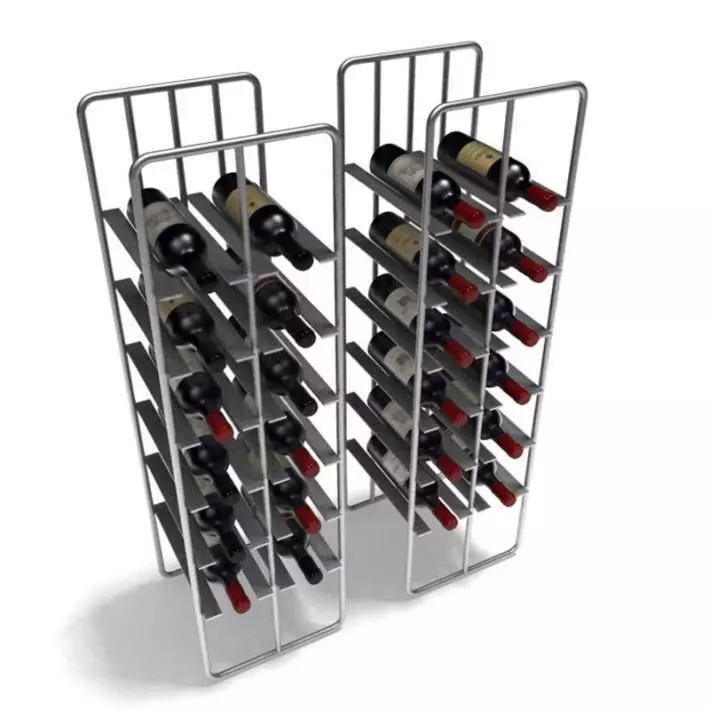 Metal Wine Rack 3D model_0