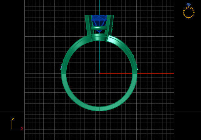 Single Stone Diamond Engagement Wedding Ring 3DM 55 3D print model_7