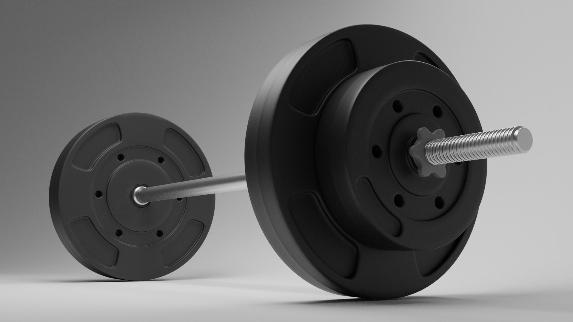 Weights Set barbell 3D model_1