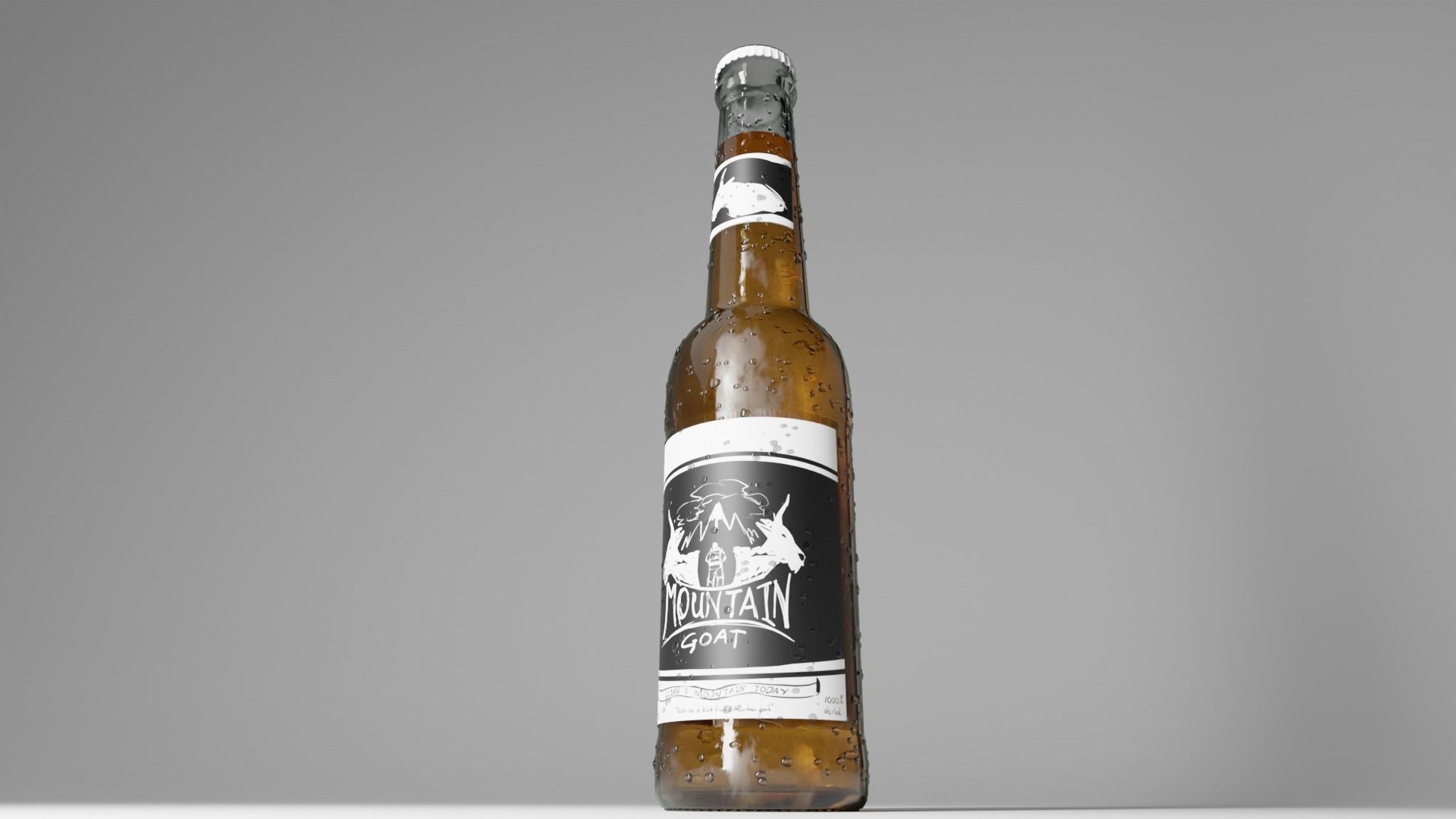 Generic Beer Bottle 3D model_2