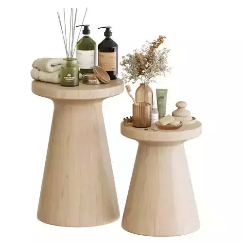 Bathroom Accessories-02-With Wooden Stools