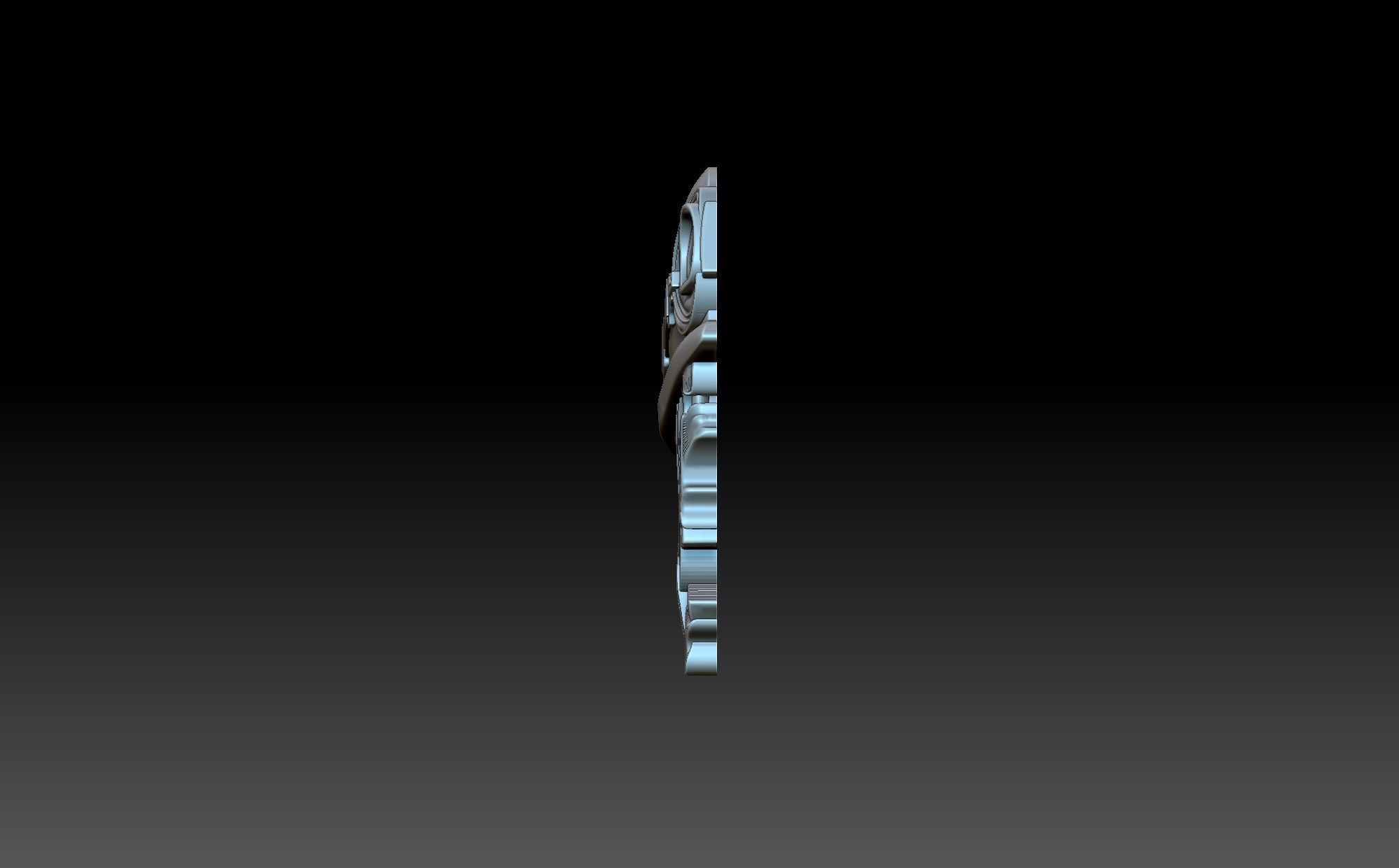 Skull in helmet 3D print model_3