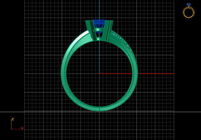 Single Stone Diamond Engagement Wedding Ring 3DM 44 3D print model_7