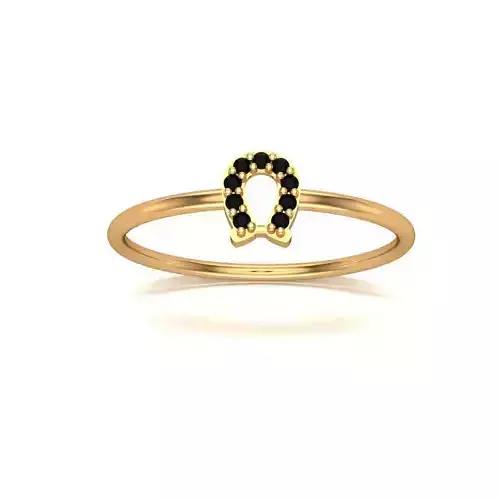 jewelry gold horseshoe ring