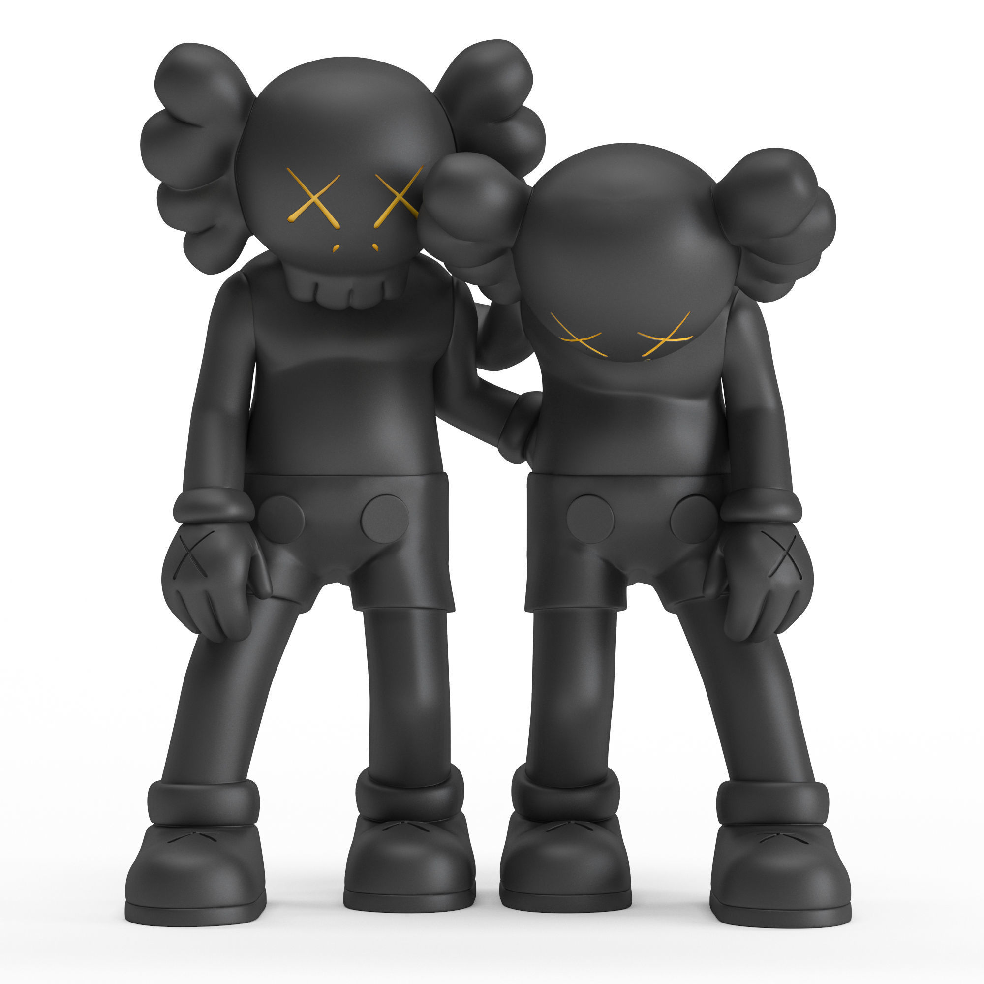 Kaws 1 two kawaii figurines 3D model_3