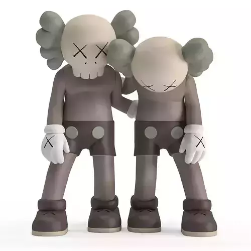 Kaws 1 two kawaii figurines 3D model