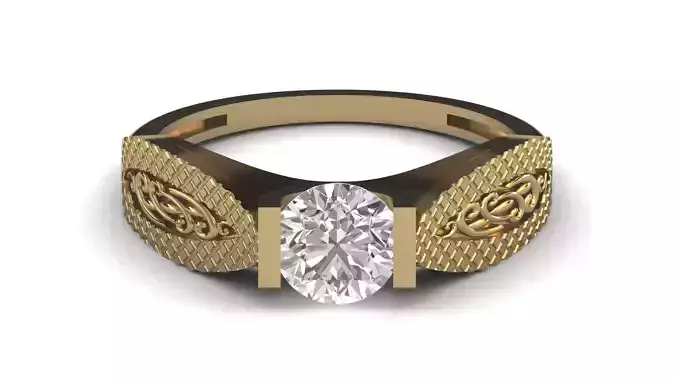 Single Stone Diamond Engagement Wedding Ring 3DM STL 32