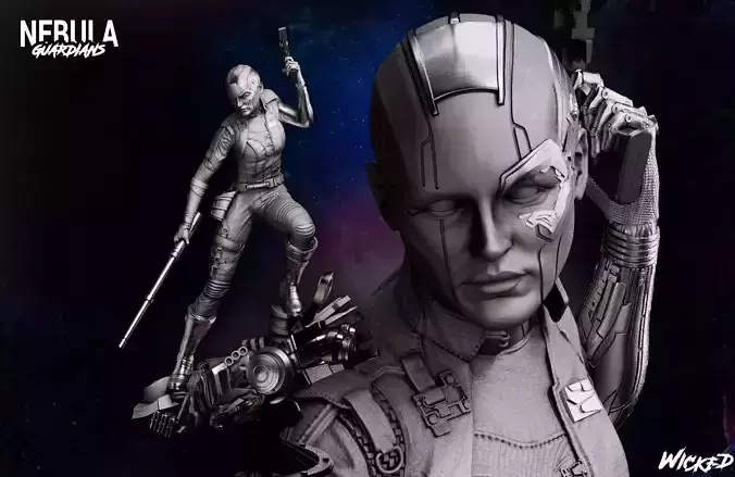 Wicked Marvel Nebula Sculpture 3D print model 3D print model