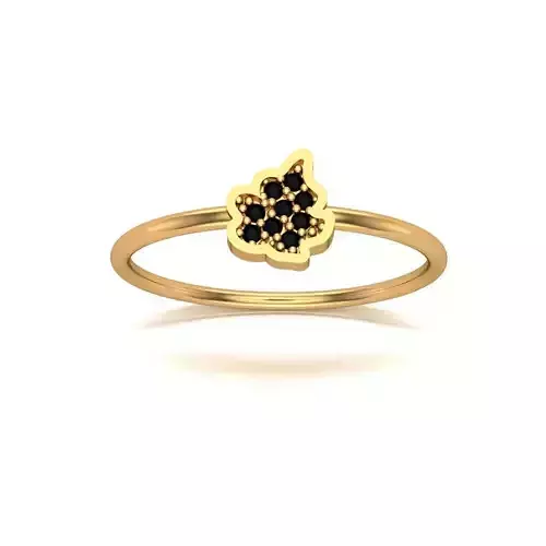 Jewelry gold ring with stones