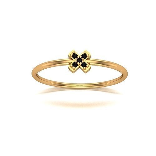 Jewelry gold ring with sapphires 3D print model