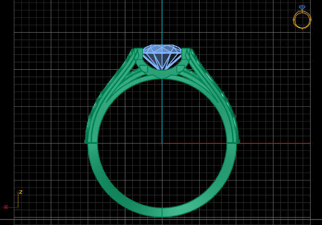 Single Stone Diamond Engagement Wedding Ring 3DM 30 3D print model_7