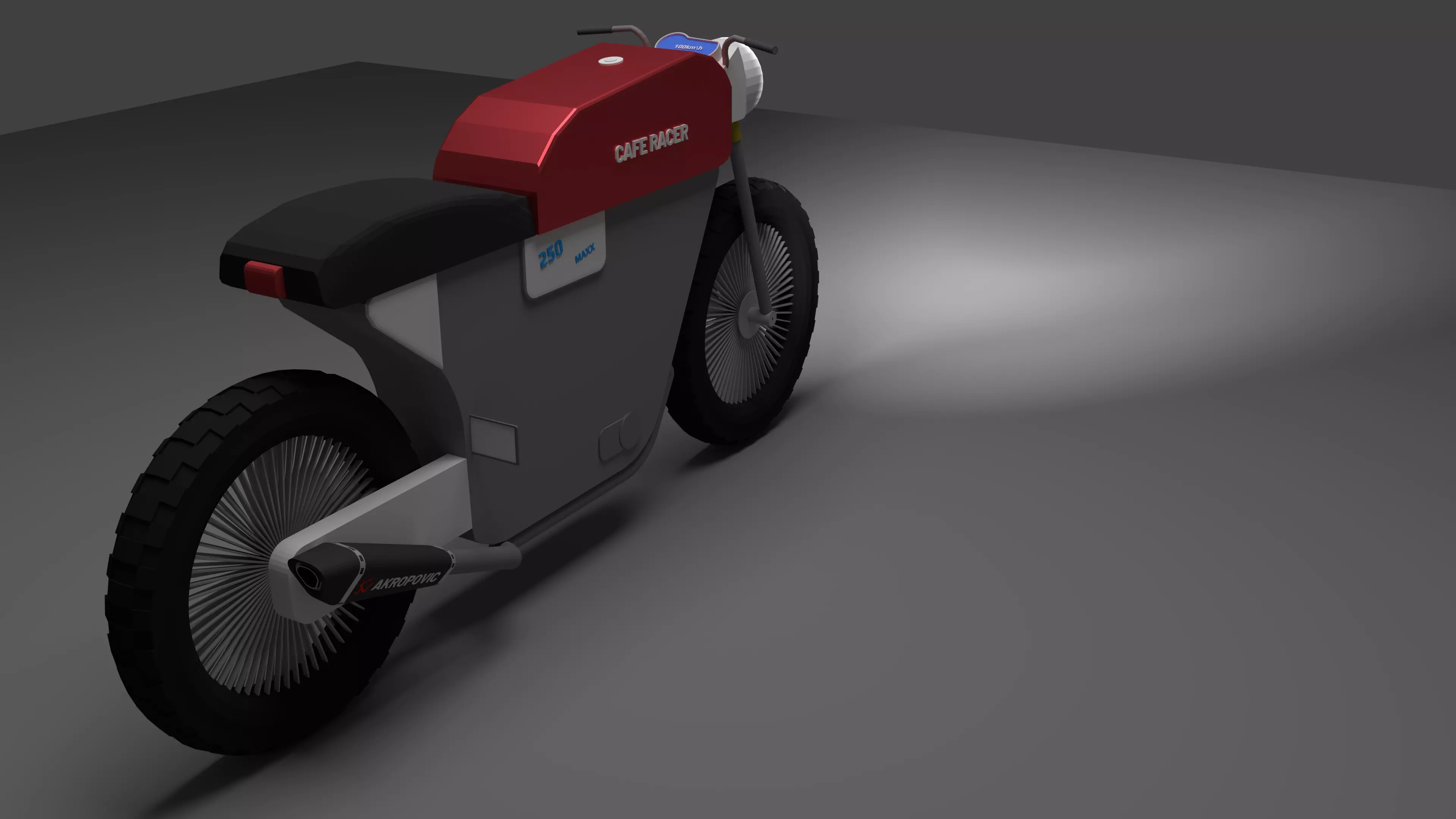 CafeRacer 3d Model Rigged Low-poly 3D model