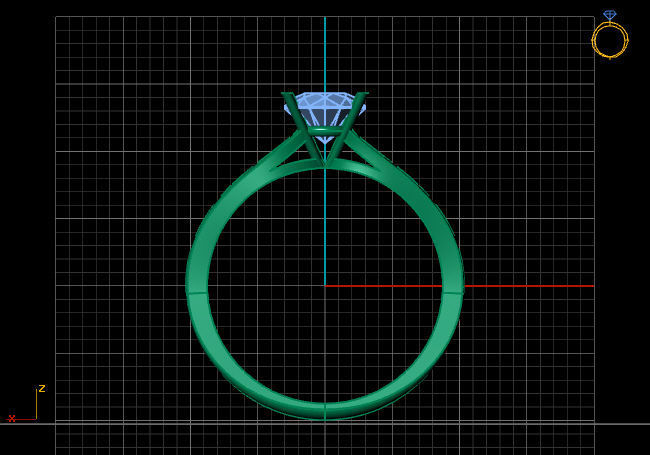 Single Stone Diamond Engagement Wedding Ring 3DM 3 3D print model_7